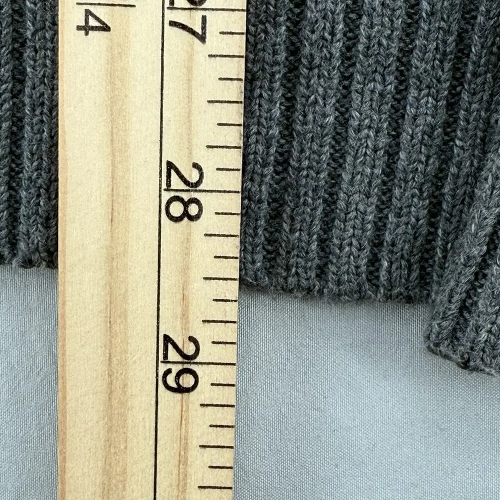 Polo Ralph Lauren Sweater Mens XL Gray Cotton Knit 1/4 Button Mock Neck Pullover
